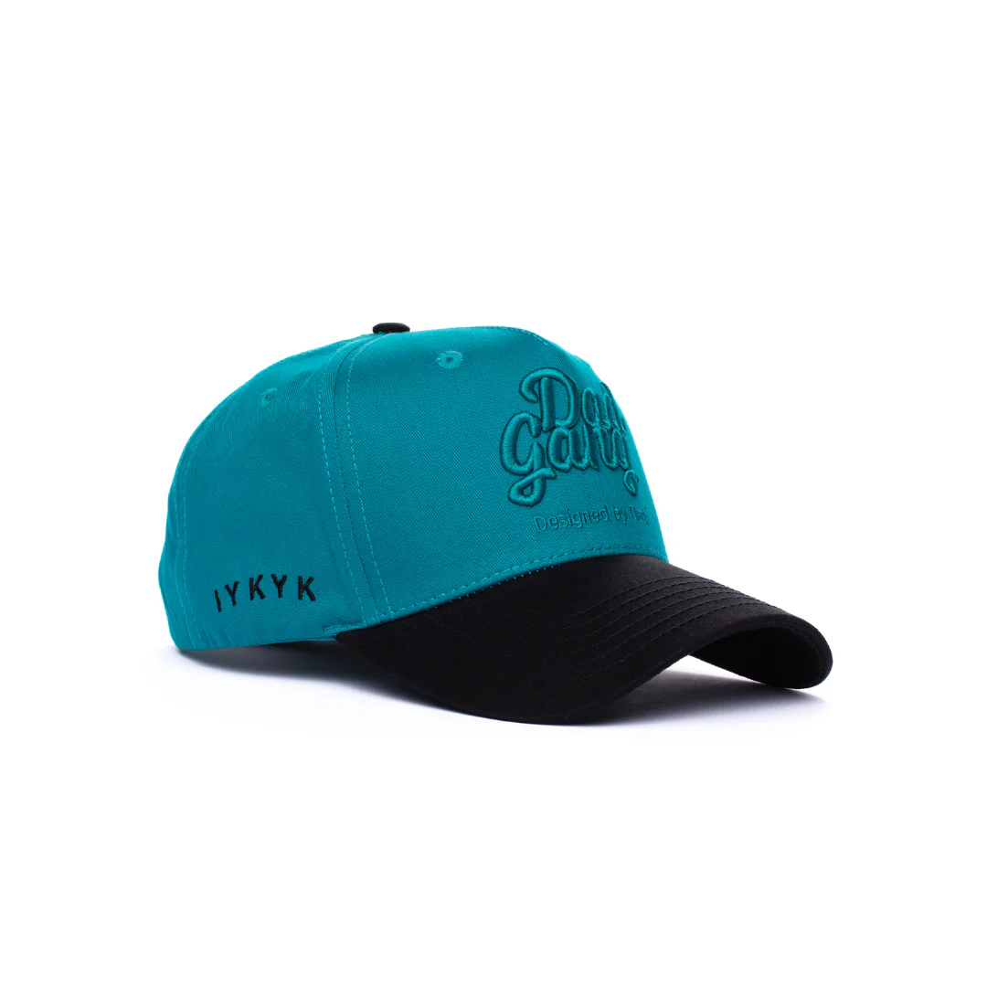 Teal on Teal Dad Gang Logo Hat - Image 2