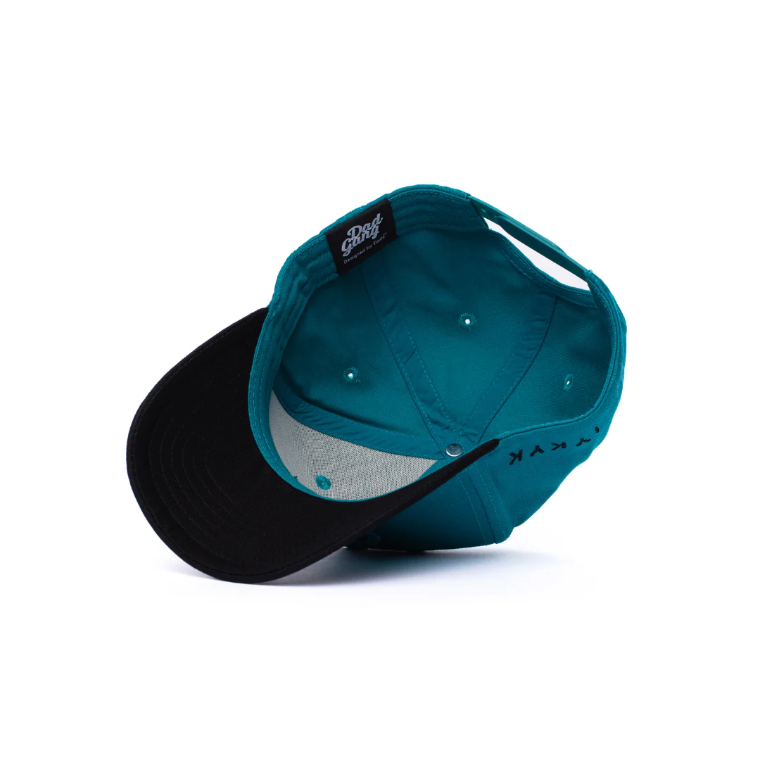Teal on Teal Dad Gang Logo Hat - Image 4