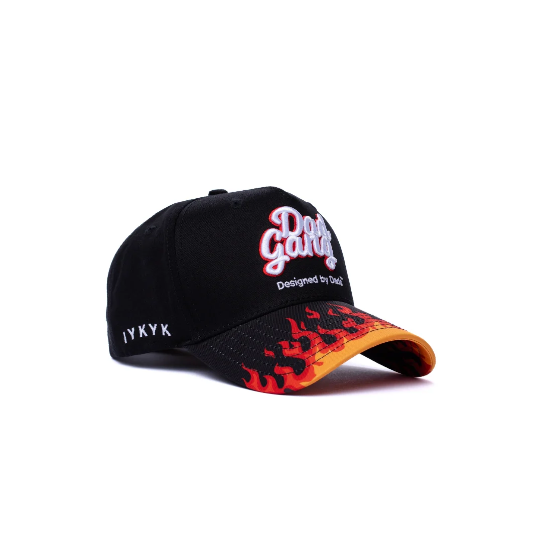 Dad on Fire - Black w/ Black Brim - Image 3