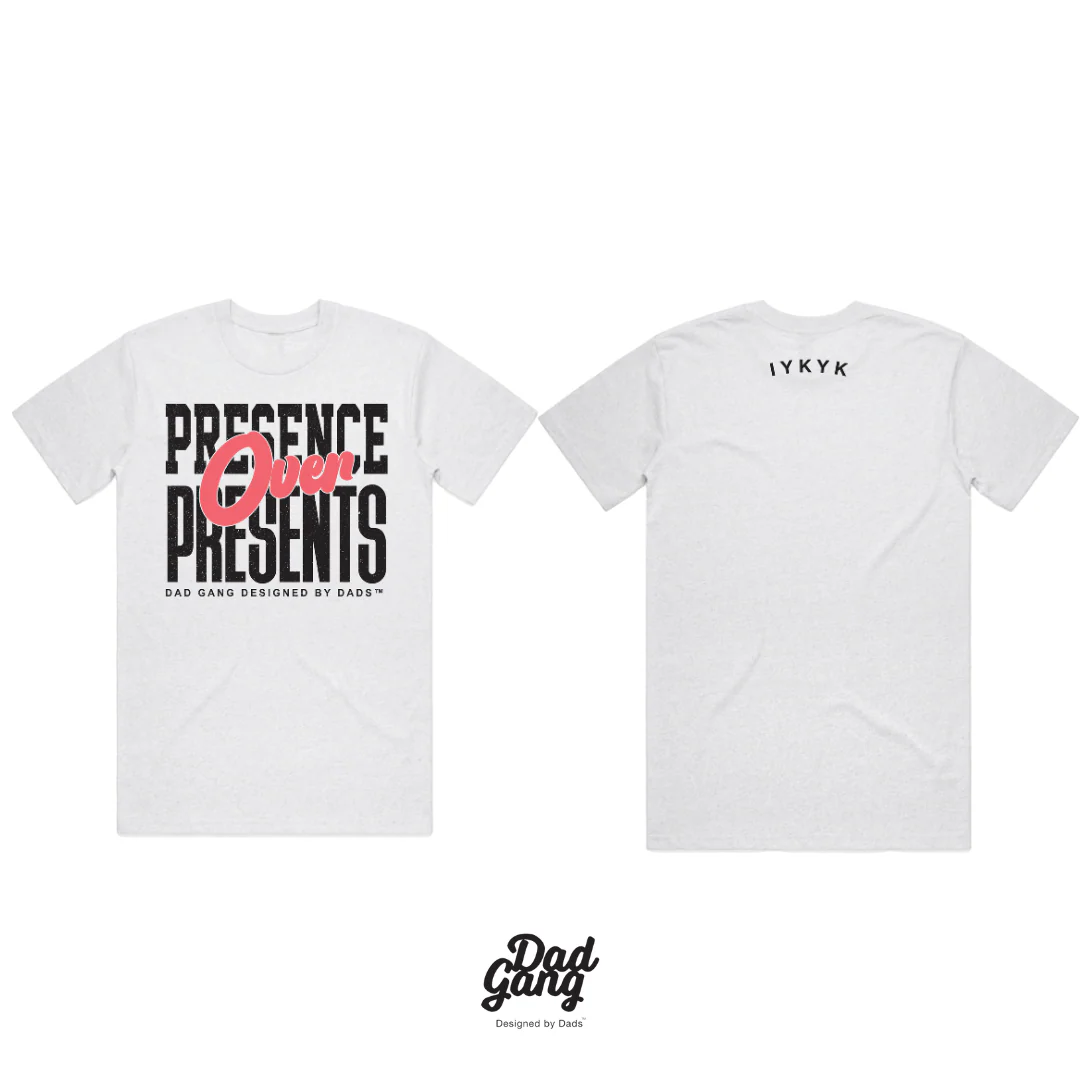 DG Tee - Presence Over Presents White Heather - Image 2
